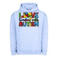 Pigment Grape Ice i love someone with autism Urban Hoodie - Zillion Design Studio