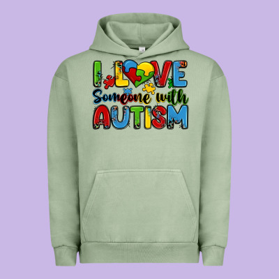 I Love Someone With Autism Urban Hoodie Designed By Zillion Design Studio