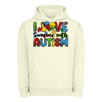 Pigment Pistachio i love someone with autism Urban Hoodie - Zillion Design Studio