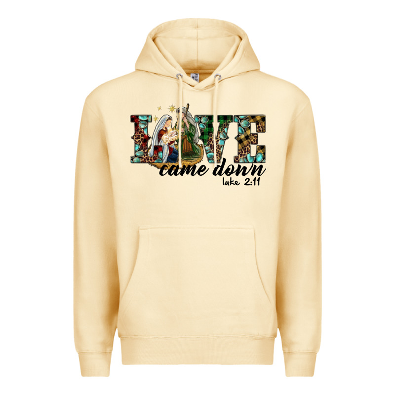 Love Came Down Holy Family Premium Hoodie by RanaPortraitStore | Teevron