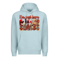 Blue Mist i'm just here for the snacks american football Premium Hoodie - Zillion Design Studio
