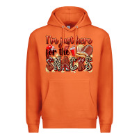 I'm Just Here For The Snacks American Football Premium Hoodie | Teevron