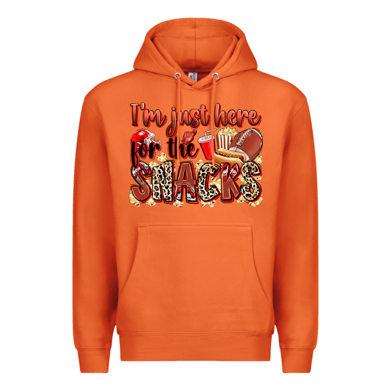 I'm Just Here For The Snacks American Football Premium Hoodie by Zillion Design Studio | Teevron