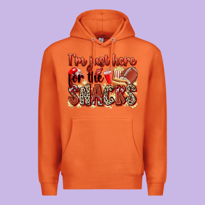 I'm Just Here For The Snacks American Football Premium Hoodie Designed By Zillion Design Studio