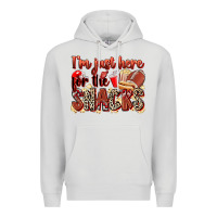 Dove Grey i'm just here for the snacks american football Premium Hoodie - Zillion Design Studio