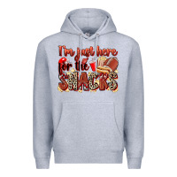 Heather Grey i'm just here for the snacks american football Premium Hoodie - Zillion Design Studio