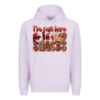 Lilac i'm just here for the snacks american football Premium Hoodie - Zillion Design Studio