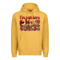 Mustard i'm just here for the snacks american football Premium Hoodie - Zillion Design Studio