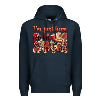 Navy i'm just here for the snacks american football Premium Hoodie - Zillion Design Studio