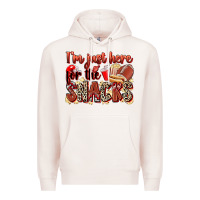 Pale Pink i'm just here for the snacks american football Premium Hoodie - Zillion Design Studio