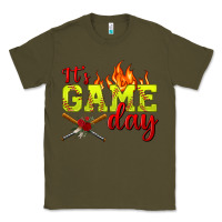 Army Green It's Game Day Softball Classic Tee - BundleAndBundleShop