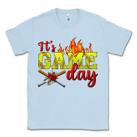 Dusty Blue It's Game Day Softball Classic Tee - BundleAndBundleShop