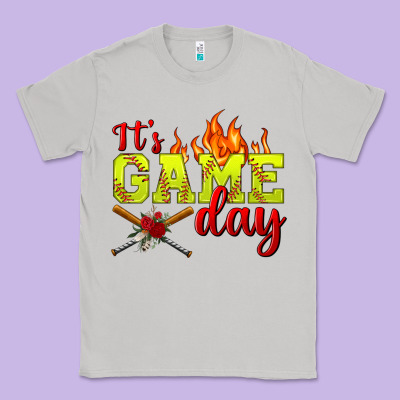 It's Game Day Softball Classic Tee Designed By Bundleandbundleshop
