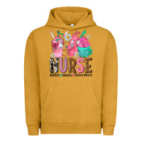 Pigment Peanut Butter nurse coffee scrubs rubber gloves Urban Hoodie - texasbilliewilder