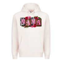 Pale Pink mama with license letters mothers day Premium Hoodie - texasbilliewilder