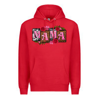 Red mama with license letters mothers day Premium Hoodie - texasbilliewilder