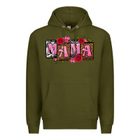 Army Green mama with license letters mothers day Premium Hoodie - texasbilliewilder