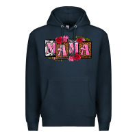 Navy mama with license letters mothers day Premium Hoodie - texasbilliewilder