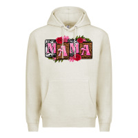 Oatmeal Heather mama with license letters mothers day Premium Hoodie - texasbilliewilder