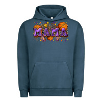 Pigment Midnight Navy mama basketball Urban Hoodie - Zillion Design Studio
