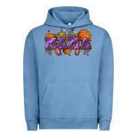 Pigment Pebble Blue mama basketball Urban Hoodie - Zillion Design Studio