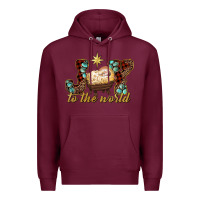 Burgundy joy to the world Premium Hoodie - RanaPortraitStore