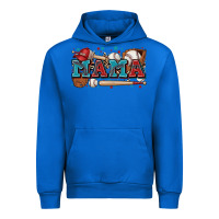 Cobalt mama baseball Urban Hoodie - Zillion Design Studio