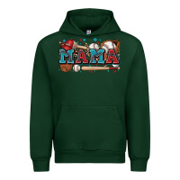 Forest Green mama baseball Urban Hoodie - Zillion Design Studio
