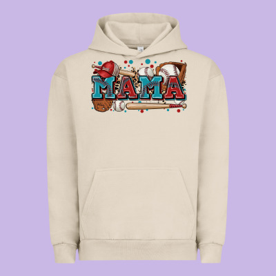 Mama Baseball Urban Hoodie Designed By Zillion Design Studio