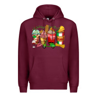 Burgundy italy coffee cups Premium Hoodie - Zillion Design Studio