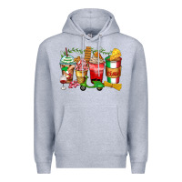 Heather Grey italy coffee cups Premium Hoodie - Zillion Design Studio