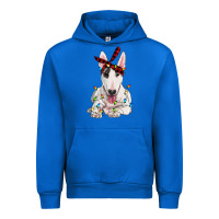 Cobalt bull terrier with christmas lights Urban Hoodie - RanaPortraitStore