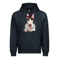 Bull Terrier With Christmas Lights Urban Hoodie | Teevron