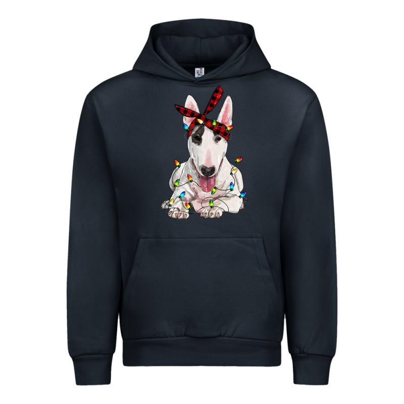 Bull Terrier With Christmas Lights Urban Hoodie by RanaPortraitStore | Teevron