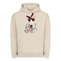 Pigment French Oak bull terrier with christmas lights Urban Hoodie - RanaPortraitStore