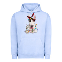 Pigment Grape Ice bull terrier with christmas lights Urban Hoodie - RanaPortraitStore