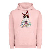 Pigment Salmon bull terrier with christmas lights Urban Hoodie - RanaPortraitStore
