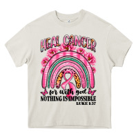 Cream heal cancer rainbow Heavy Core Tee - LillyAllenDesigns