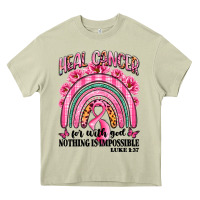 Mossy heal cancer rainbow Heavy Core Tee - LillyAllenDesigns