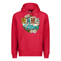 Cardinal mama vibes with daisies Premium Hoodie - texasbilliewilder