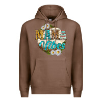 Chestnut mama vibes with daisies Premium Hoodie - texasbilliewilder