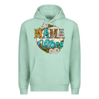 Seafoam mama vibes with daisies Premium Hoodie - texasbilliewilder