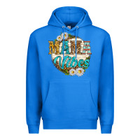 True Royal mama vibes with daisies Premium Hoodie - texasbilliewilder