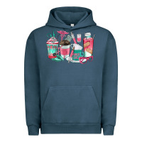 Pigment Midnight Navy nurse coffee cups Urban Hoodie - texasbilliewilder
