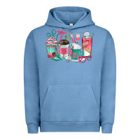 Pigment Pebble Blue nurse coffee cups Urban Hoodie - texasbilliewilder