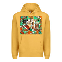 Mustard dog coffee cups Premium Hoodie - Zillion Design Studio