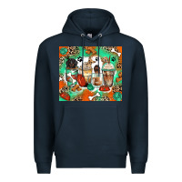 Navy dog coffee cups Premium Hoodie - Zillion Design Studio