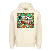 Sandshell dog coffee cups Premium Hoodie - Zillion Design Studio