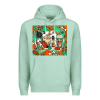 Seafoam dog coffee cups Premium Hoodie - Zillion Design Studio