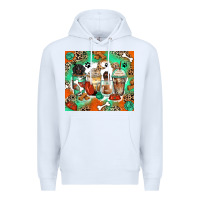 White dog coffee cups Premium Hoodie - Zillion Design Studio